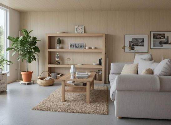 Wohnzimmer "KI-kreiert"