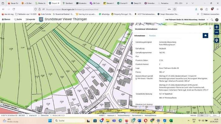 Grundstück mit - Flst 2126.2 rechts