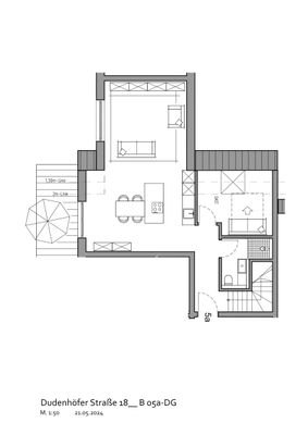 Grundriss Maisonettwohnung B05a-DG-1