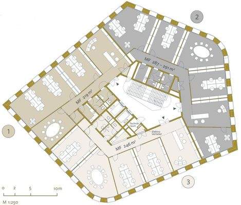 BT A 1. - 4. OG 3-Teilung