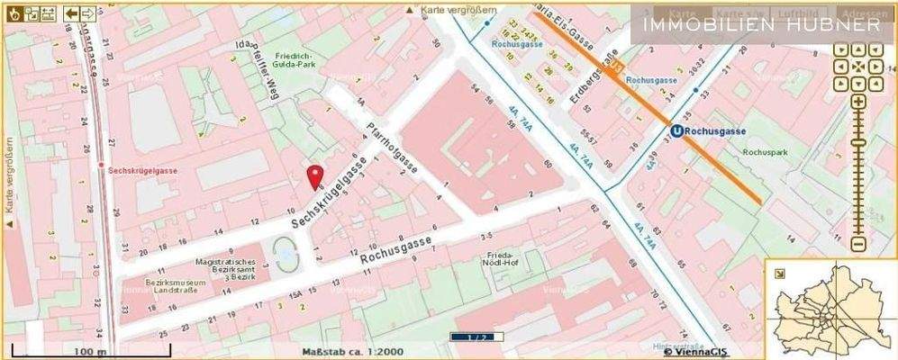 Lageplan mit Öffis