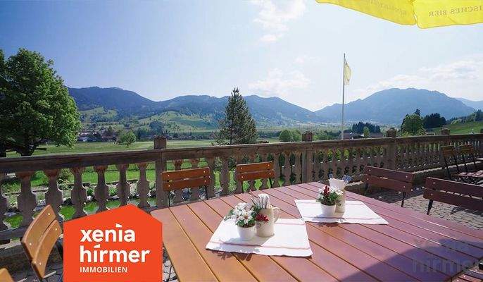 19 Terrasse mit Ammergauer Alpen