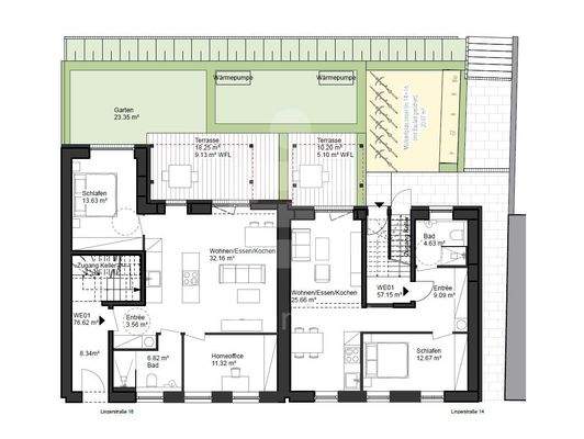Grundriss Erdgeschoss neue Planung