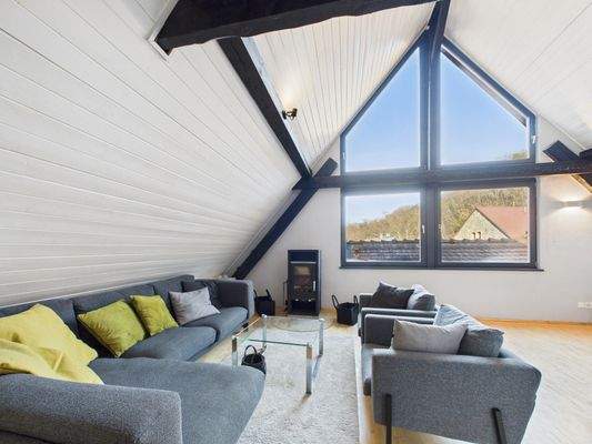 herrlicher Wohnbereich mit Kaminofen