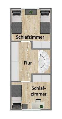 Grundriss Dachgeschoss (nicht maßstabsgetreu)