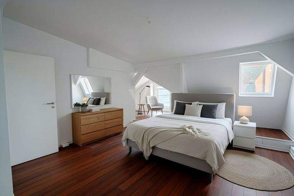 Schlafzimmer digital möbliert