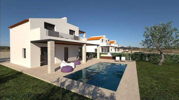 Kreta, Maleme: Neubau-Projekt! Villa mit wunderschönem Meer- und Sonnenuntergangsblick zu verkaufen