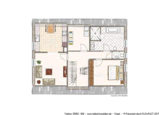 Obergeschoss-Skizze - Exposéplan - Visualisierung