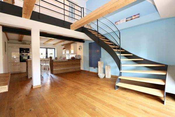 Hinauf in das Dachgeschoss