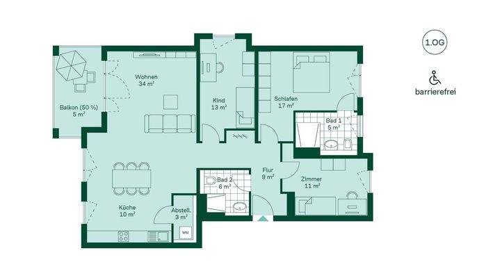 Grundriss der Eigentumswohnung