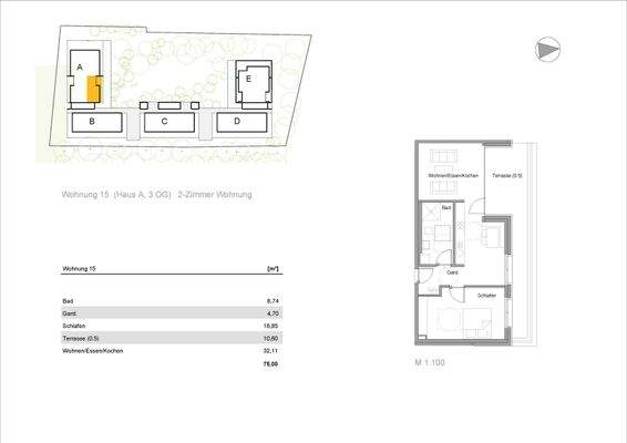 Wohnung A-15 im 3. Obergeschoss