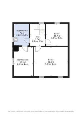 Schematischer Grundriss KG
