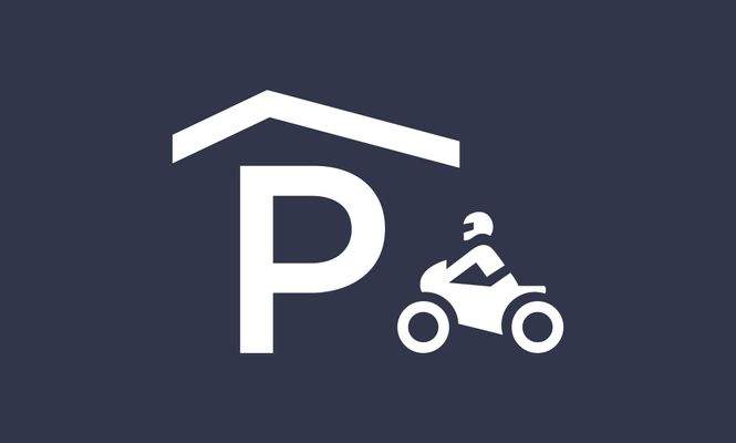 Zweiradparkplatz in Tiefgarage