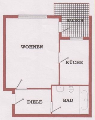 Grundriss der Wohnung