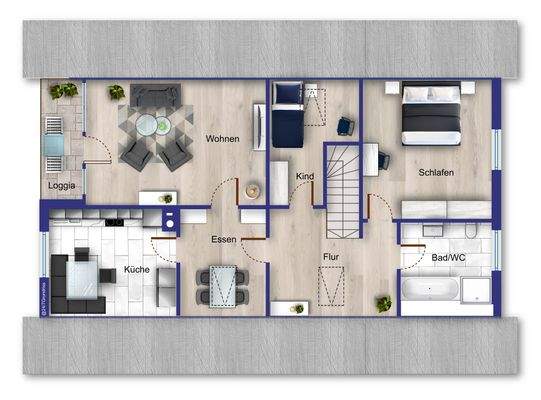 Grundris DG (Möblierung beispielhaft)