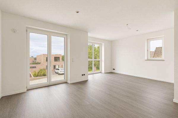 Wohnzimmer  - KI-generiertes Bild aus Rohbauzustand! Abweichungen möglich!