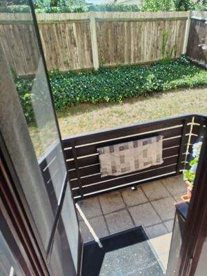 Balkon mit Gartenblick