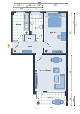 Grundriss Wohnung