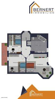 Grundriss visualisiert OG