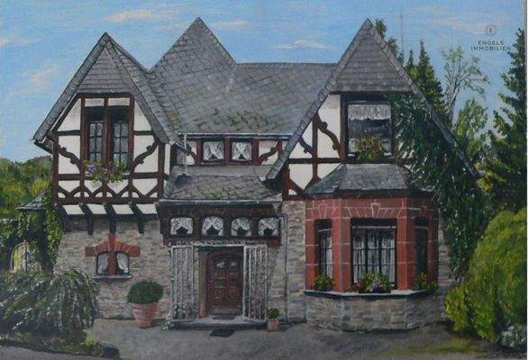 Gemälde Strassenansicht (Künstlerin Elisabeth Schneider) Quelle: hennefer-inspirationen.de