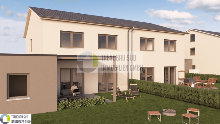 Färberbrühl, Mietingen_Visualisierung_kleine DHH_Ansichten_2025-08-07_5 - Foto