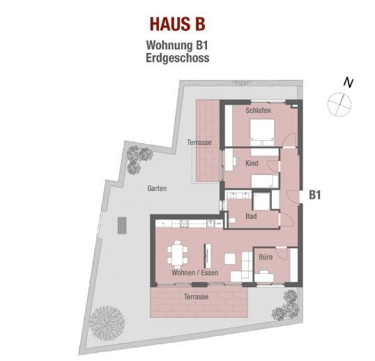 Wohnanlage OPPIDUM ökologisch und nachhaltig KFW 55 Haus B Wohnung 1