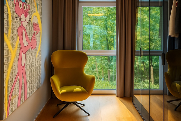 Ankleidezimmer mit Ausblick