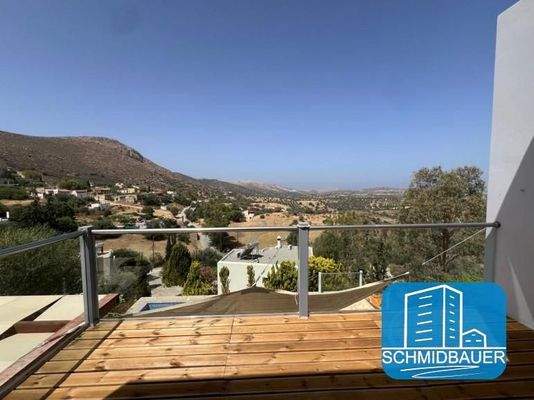 Kreta, Listaros: Modern gebaute Villa mit herrlichem Meerblick