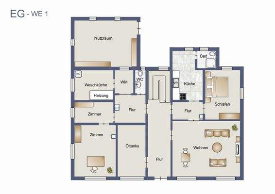Grundriss EG - WE 1