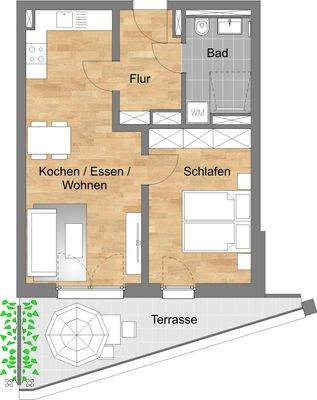 Grundriss Wohnung 8