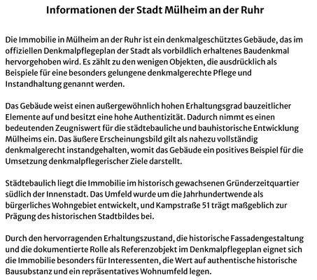 Informationen der Stadt Mülheim a. d. Ruhr