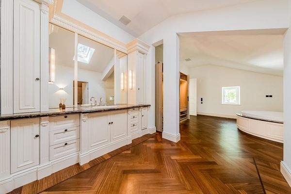 Spacious master bathroom