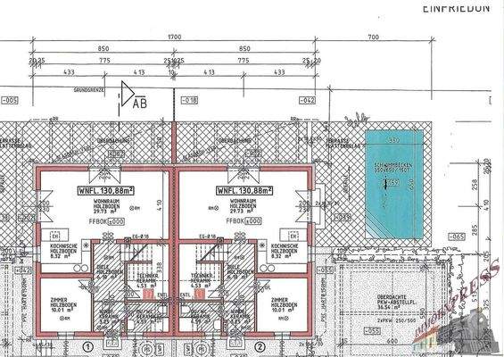 Plan Erdgeschoß Menzil-Bau