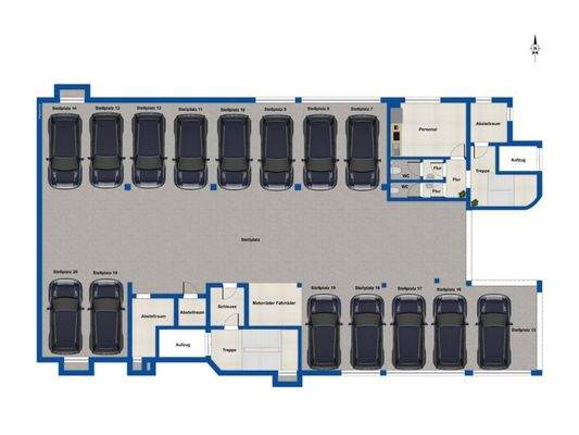 Grundriss TG - Personalraum UG