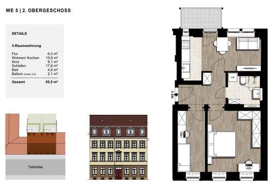 Grundriss WE 05 Talstraße 16