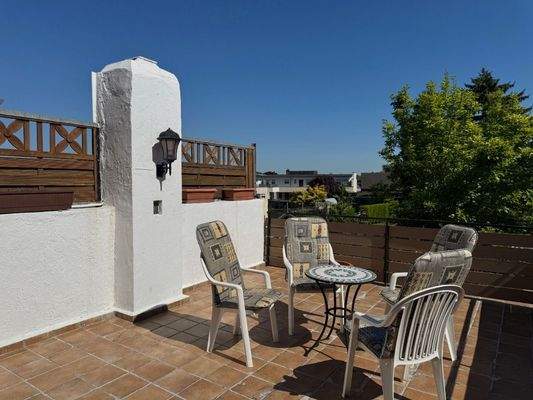 Dachterrasse im Sommer