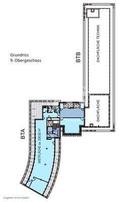 Grundriss 9. Obergeschoss