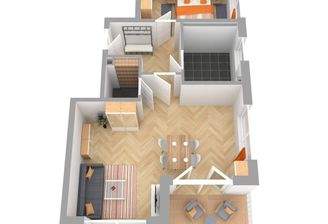 Grundriss, Haus 2 - Wohnung 12