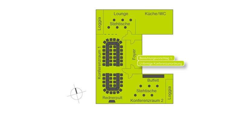 Beispiel 3 Raumaufteilung