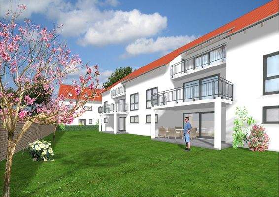 Garten und Terrasse der EG Wohnung