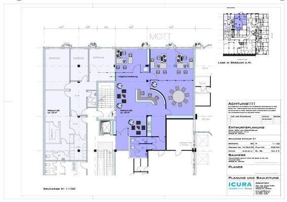 Entwurfsplanung mit Erweiterungsoption