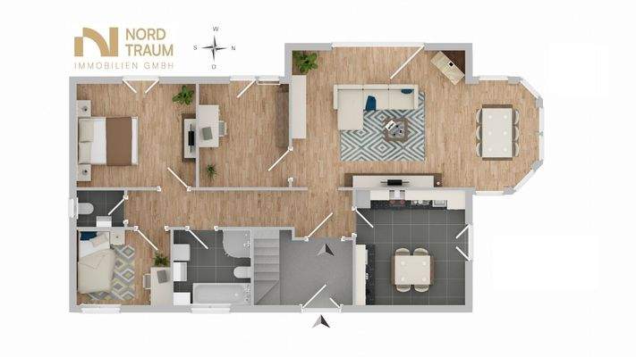 Grundriss Ergeschoss Zweifamilienhaus