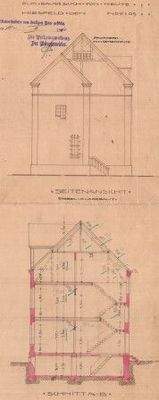 Ansicht und Schnitt Wohnhaus