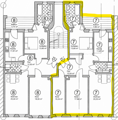 Grundriss WE 8