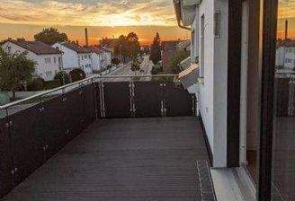 Balkonaussicht über den Dächer in Ringsee