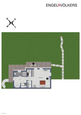 Grundriss Untergeschoss mit Gartengrundstück