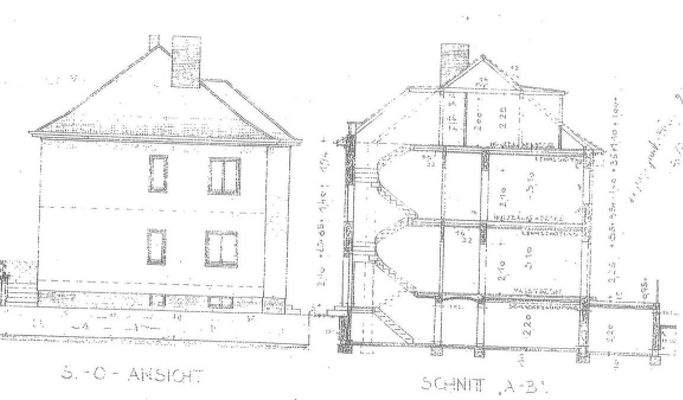 Ansicht SO und Schnitt A_B