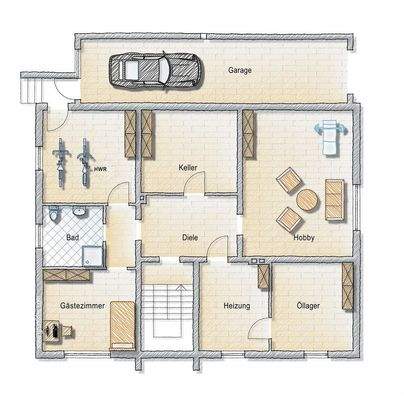 Grundriss Untergaeschoss