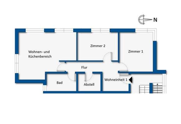 Grundrissskizze Erdgeschoss rechts