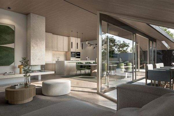 Großformatige Fensterflächen ...